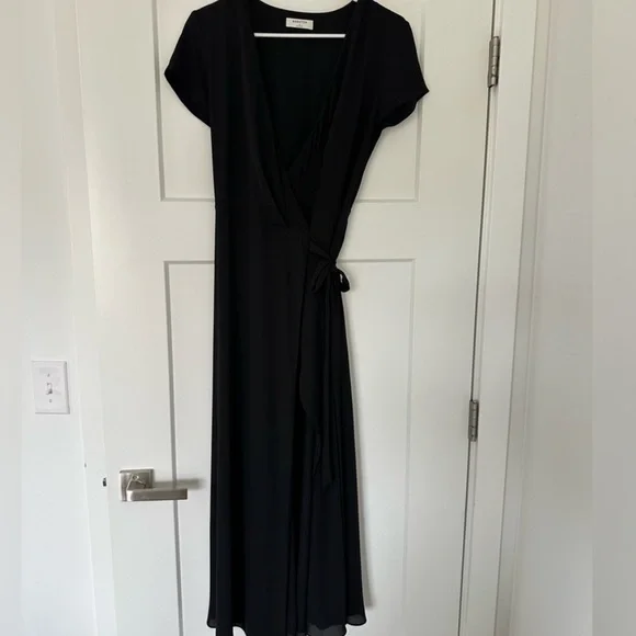 Aritzia Black Wrap Dress - Picture 2 of 3